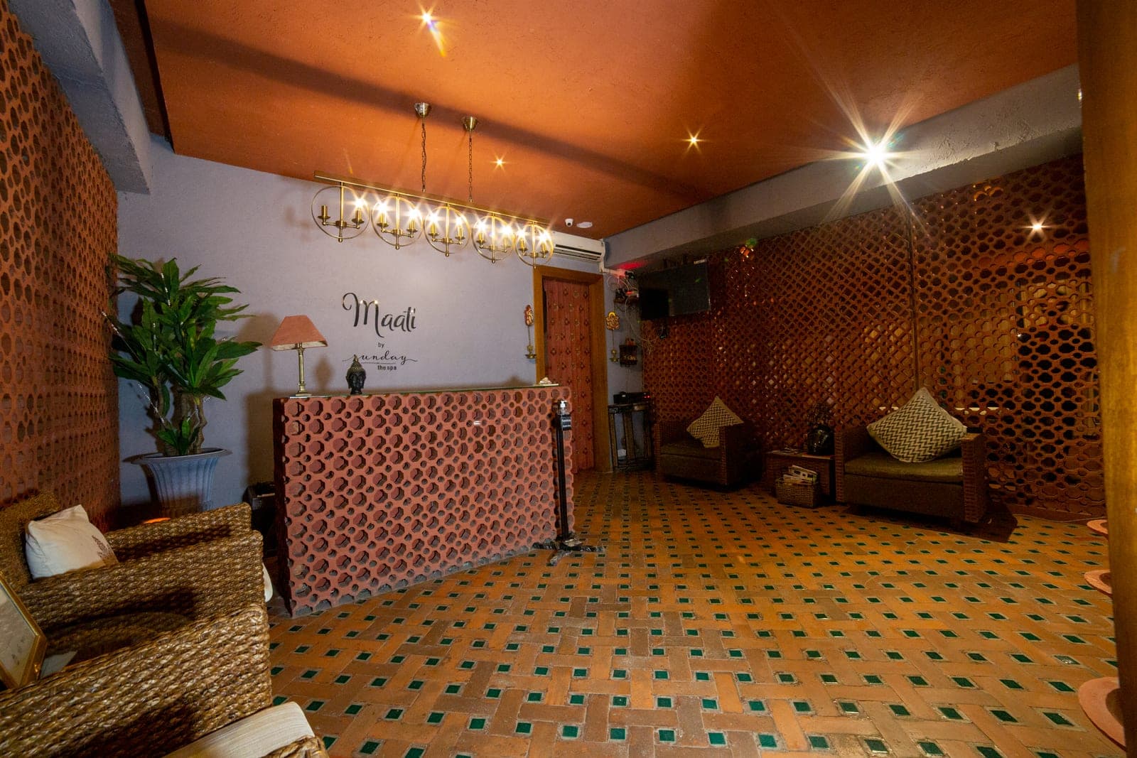 Reception lounge at Sunday The Spa
