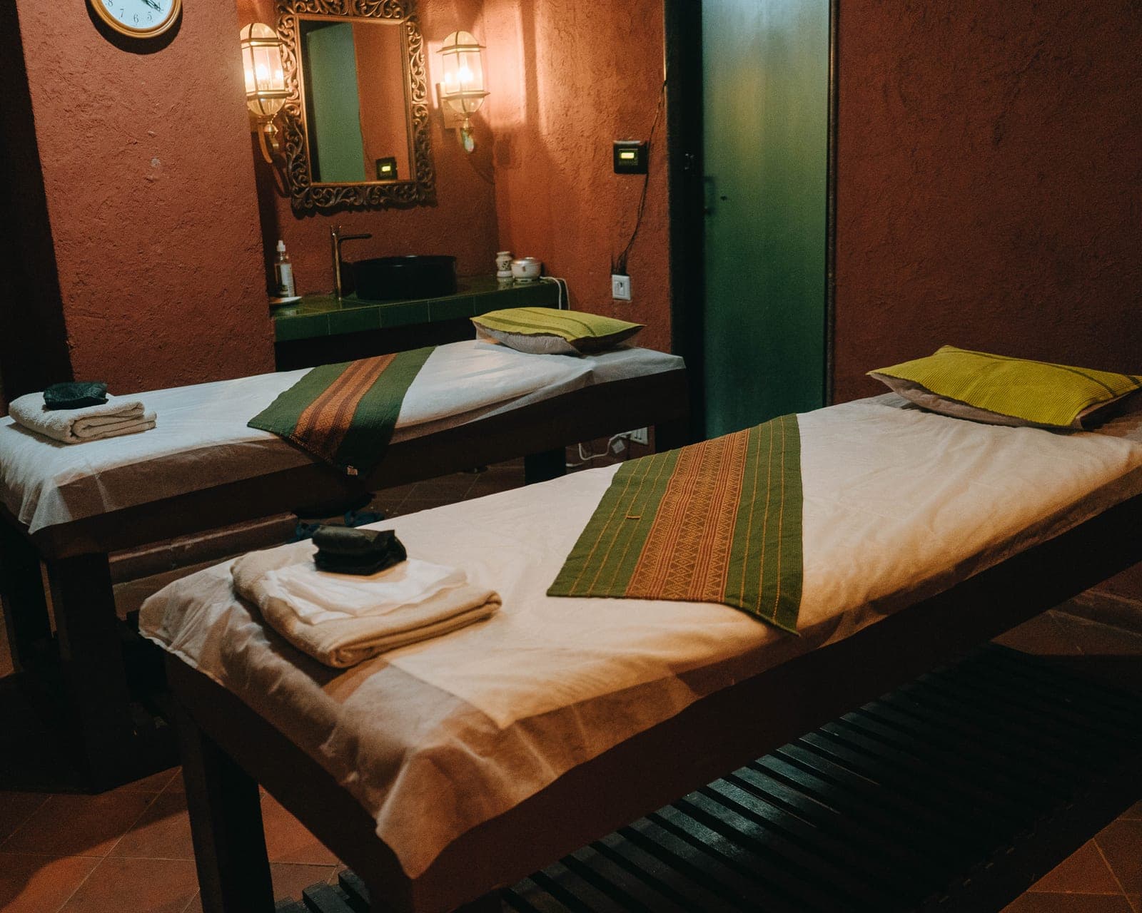 Massage treatment table at Sunday The Spa