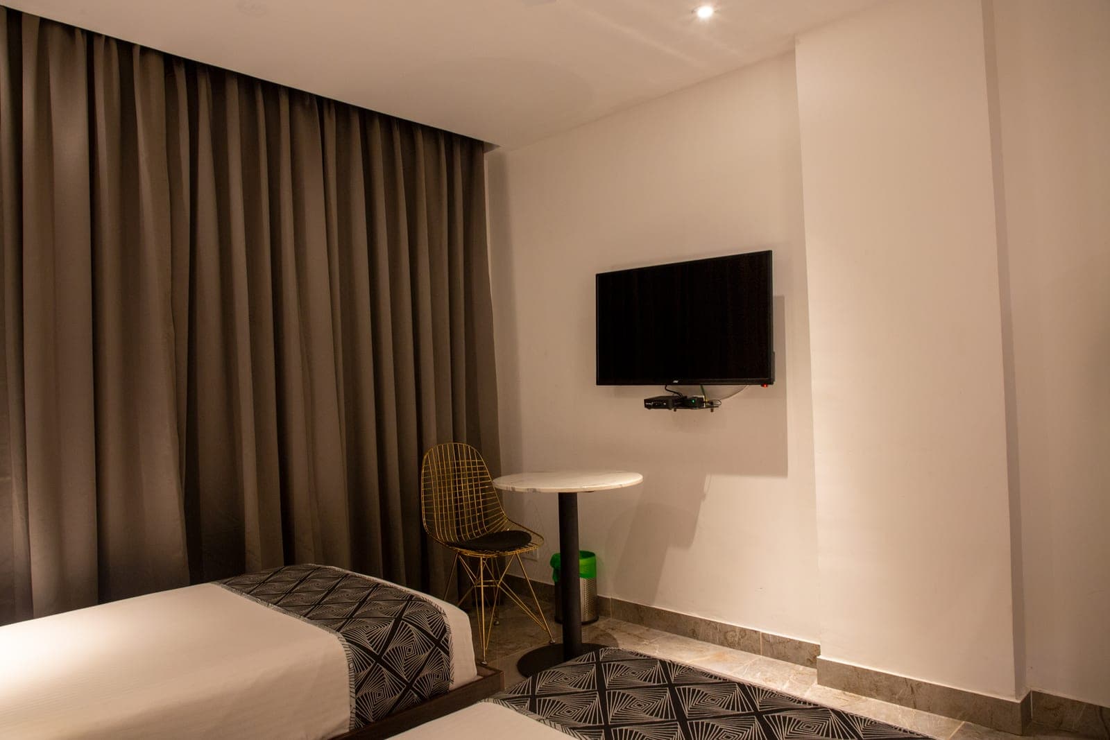 Work area and TV in an Executive room